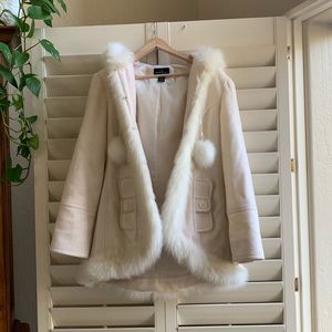 Moda International coat with faux fur trim!